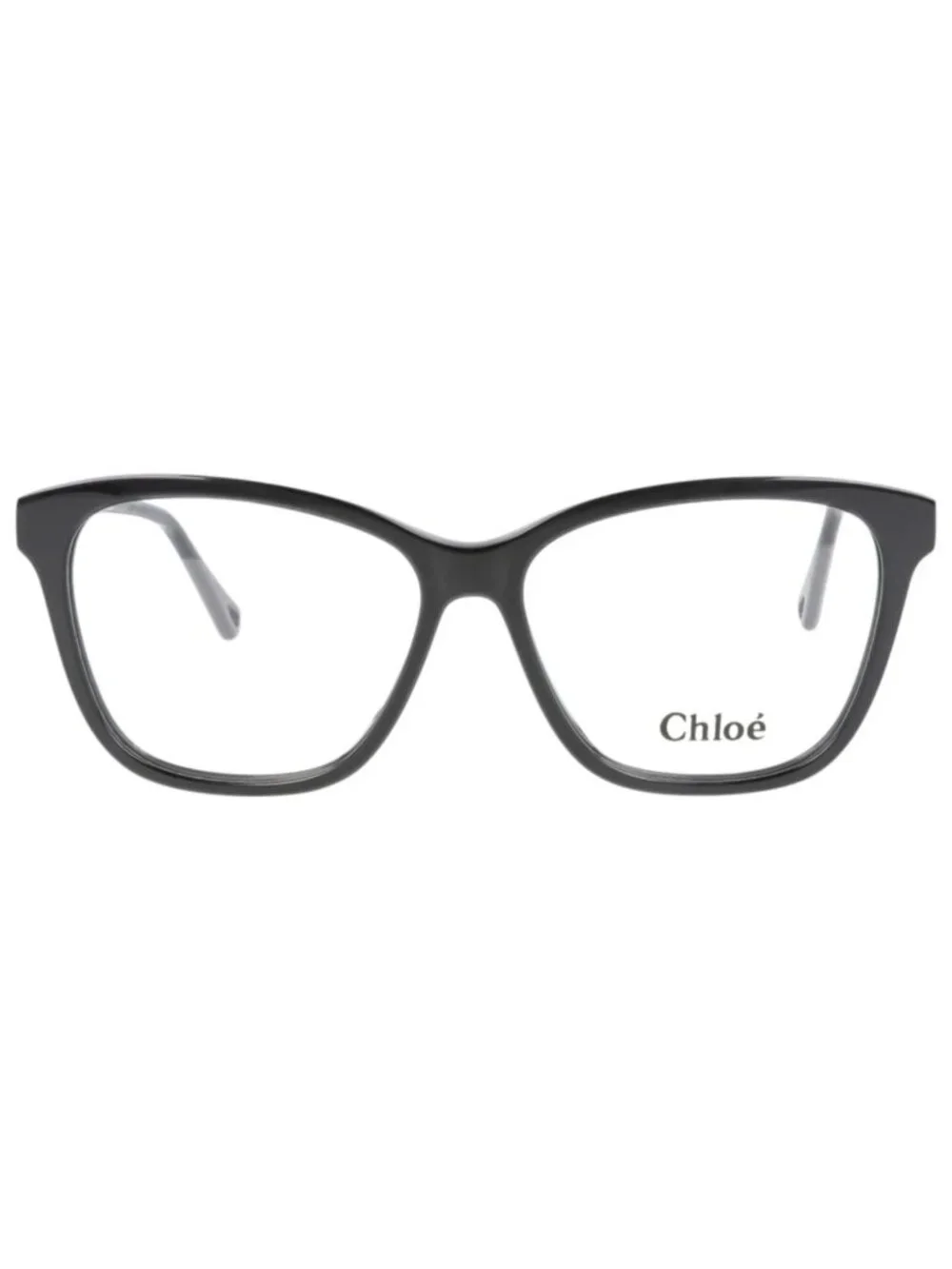 New Chloé Women's Eyeglasses Square Rectangle Bio Acetate Frame Black Black